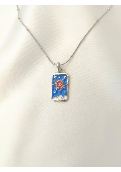 Kadın Paslanmaz Çelik The Sun Tarot Kolye fiyatları