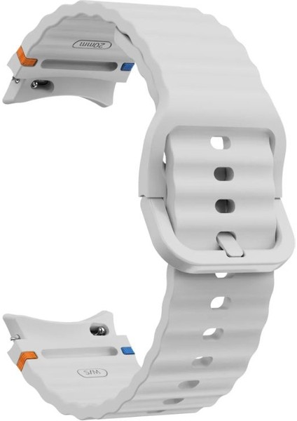 Samsung Galaxy Watch 7/fe/6/5/4 Uyumlu Kordon Kavisli Tam Uyumlu Spor Silikon Kordon Dalgalı Tasarım