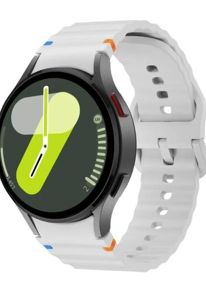 Samsung Galaxy Watch 7/fe/6/5/4 Uyumlu Kordon Kavisli Tam Uyumlu Spor Silikon Kordon Dalgalı Tasarım