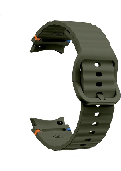 Samsung Galaxy Watch 7/fe/6/5/4 Uyumlu Kordon Kavisli Tam Uyumlu Spor Silikon Kordon Dalgalı Tasarım