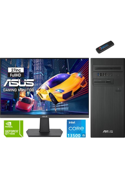 Expertcenter Intel I5 13500 16GB 1tb SSD 4GB/GT1030 27" Monitör WINDOWS11PRO Masaüstü Blgisayar H1S500TE-5135000020W48+ZETTAUSBBELLEK