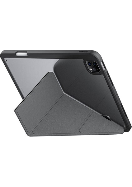 iPad Pro 11 2024 Kılıf Skinarma Holografik Tasarımlı Arkası Şeffaf Magnetik Kira Kobai Kılıf Füme fırsatları
