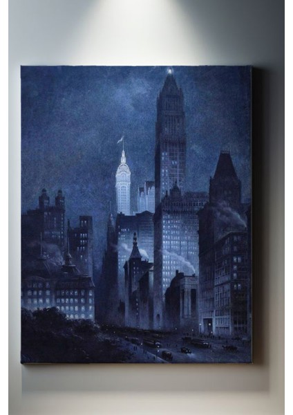 New York Gece Manzarası Tablosu-2005