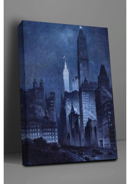 New York Gece Manzarası Tablosu-2005 fiyatları