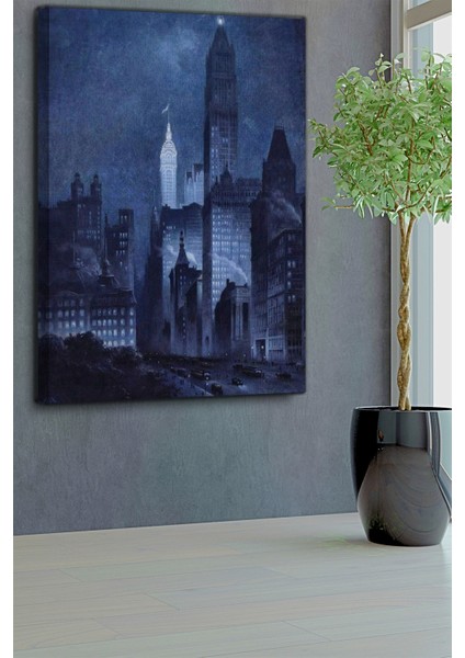 New York Gece Manzarası Tablosu-2005 fırsatları