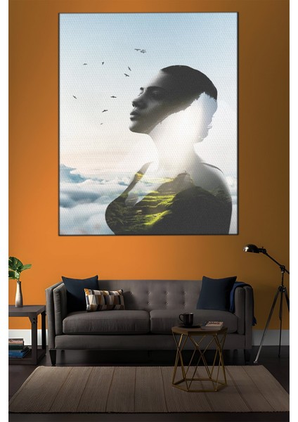 Soyut Manzara Kadın Tablo-1456 indirimleri