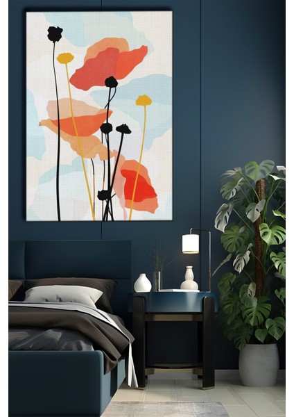 Illüstrasyon Temalı Çiçekler Tablo-1303 modelleri