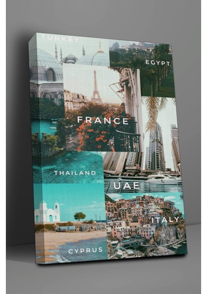 Dünya Şehirleri Kolajı Tablo-1452 fiyatları