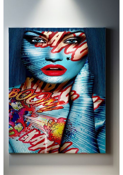 Pop Art Temalı, Kadın Tablo-964