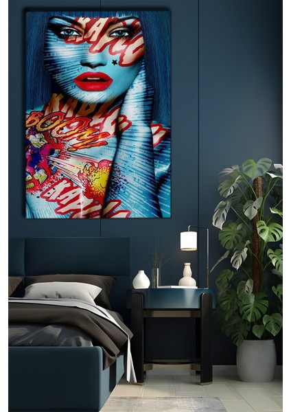 Pop Art Temalı, Kadın Tablo-964