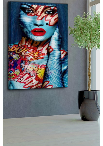 Pop Art Temalı, Kadın Tablo-964