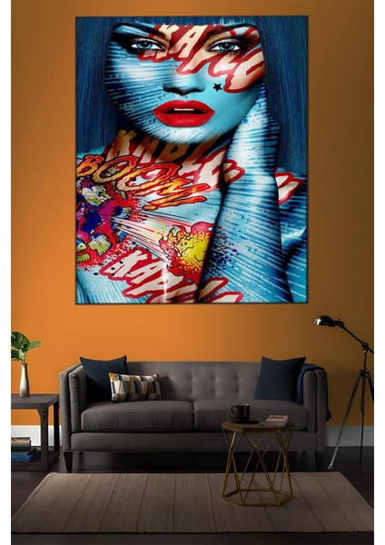 Pop Art Temalı, Kadın Tablo-964