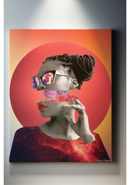 Modern Sanat Temalı Kadın Portre Tablosu-1364