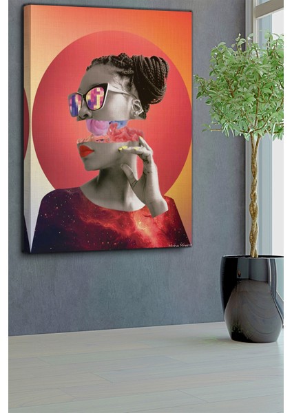 Modern Sanat Temalı Kadın Portre Tablosu-1364 fırsatları