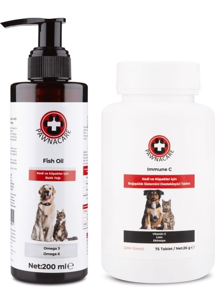 Köpek 2'li Set Fish Oil & Immune C