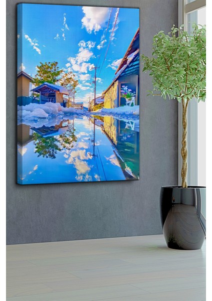 Modern Temalı, Karlı Sokak Tablo-784 fırsatları