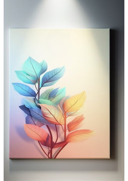 Minimalist Temalı, Yaprak Dalı Tablo-525