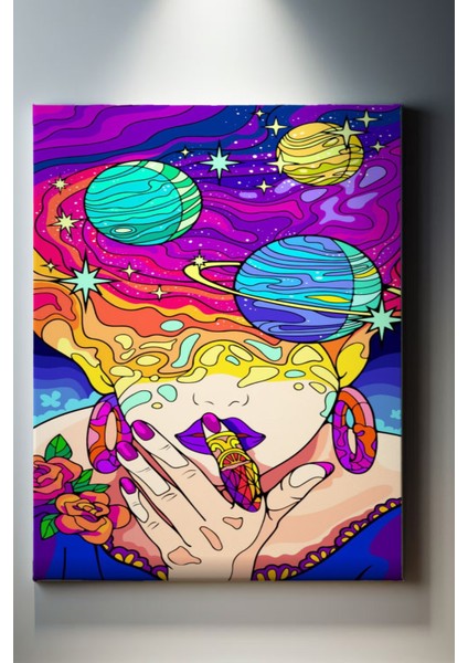 Soyut Temalı Kadın Ve Evren Tablo-1179