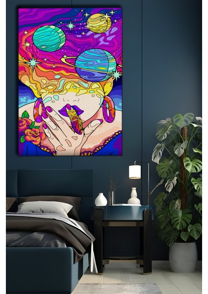 Soyut Temalı Kadın Ve Evren Tablo-1179 modelleri