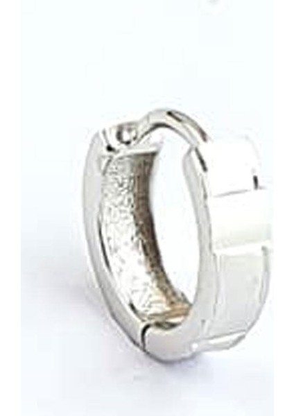 İtalyan 925ayar Gümüş Tek Erkek Küpe çap 1cm modelleri