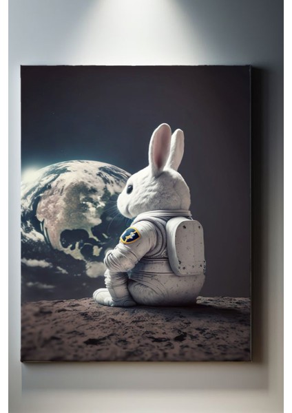 Hayvan Temalı, Astronot Tavşan Tablo-511