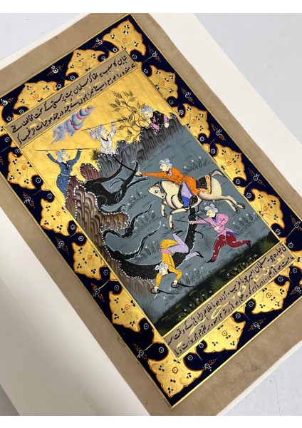 Hesaplaşma Adlı El Yapımı Minyatür Resim 30X18,5 cm