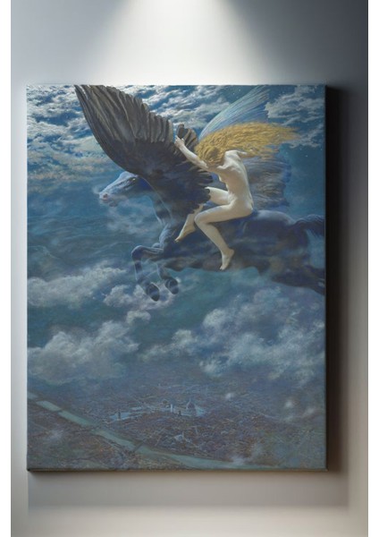 Pegasus Ve Nü Kadın Tablosu-1764