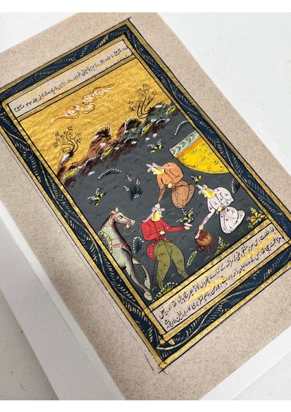 Yemek ve Hazırlıklar Adlı El Yapımı Minyatür Resim 20,5X12 cm