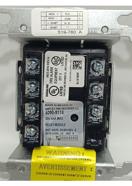 Simplex 4090-9118 Yangın Alarm Rolesi