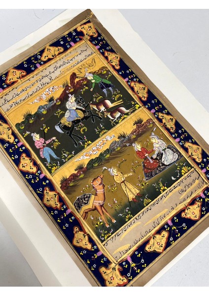 Soyluların Iki Yüzü Adlı El Yapımı Minyatür Resim 31X21 cm