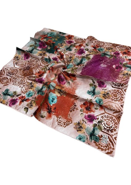 Twill Ipek Eşarp - 2829-17 Pudra