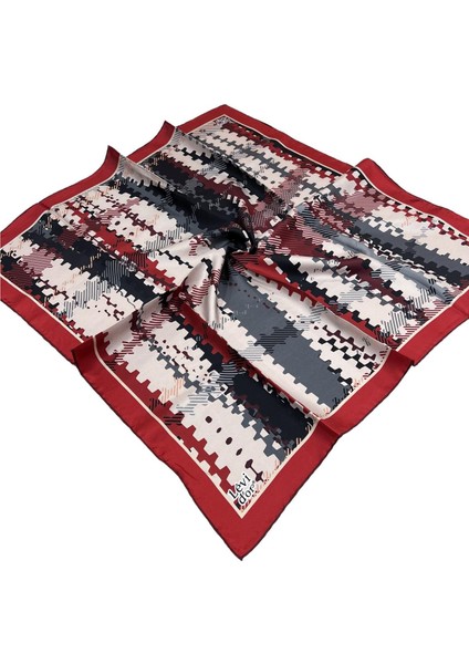 Twill Ipek Eşarp - 4024-10 Kırmızı