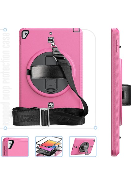 Apple iPad 6. Nesil 9.7 Inc (2018) Döner Standlı Omuz Askılı Darbeye Dayanıklı Armour Boxbox Kılıf A1893 A1954 fiyatları