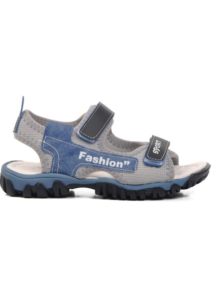 24-410-F Lacivert-Mavi Ortopedik Erkek Çocuk Sandalet