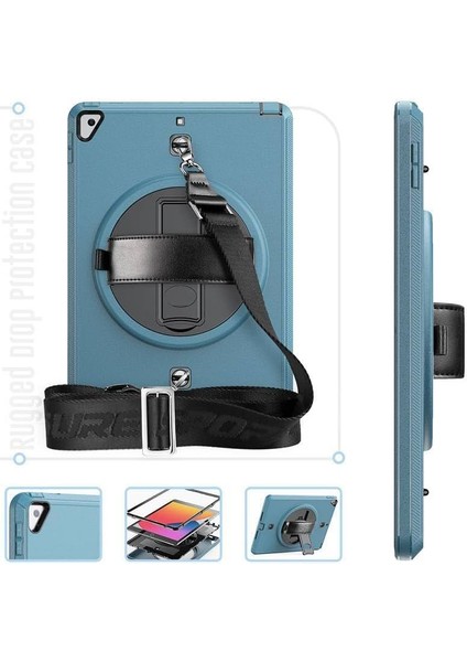 Apple iPad 6. Nesil 9.7 Inc (2018) Döner Standlı Omuz Askılı Darbeye Dayanıklı Armour Boxbox Kılıf A1893 A1954 fiyatları