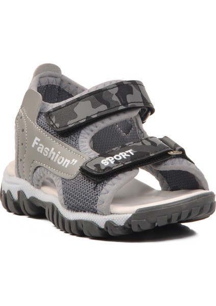 24-410-B Gri Kamuflaj Ortopedik Erkek Çocuk Sandalet
