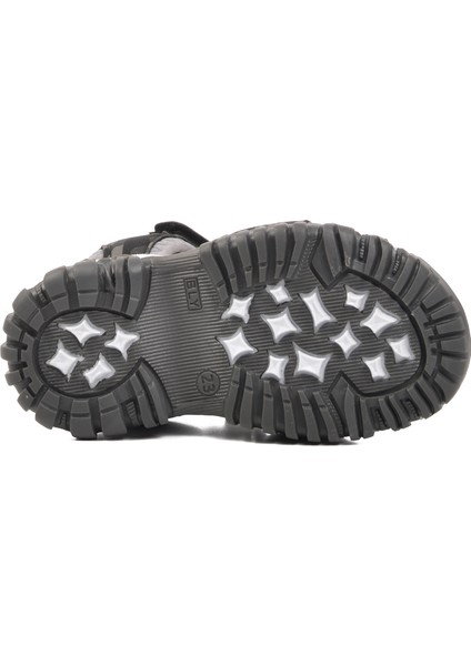 24-418-B Gri Kamuflaj Ortopedik Çocuk Sandalet