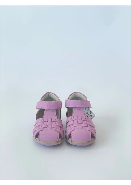 Ortopedik Çocuk Deri Sandalet 1059 - Pembe