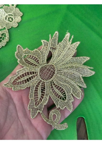 3 Lü Altın Sarısı Nakış Işleme Aplike Set 14X5 cm fiyatları