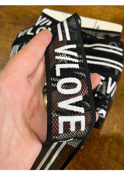 File Lastikli Yazılı Yıldızlı Şerit Dikiş Giyim Aksesuarı En 4 cm (1 Metre ) fiyatları