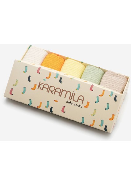 5'li Set Bebek Çorap Doğal Bambu ( 6 Ay Sonrası Kaydırmaz Taban Silikonlu ) indirimleri