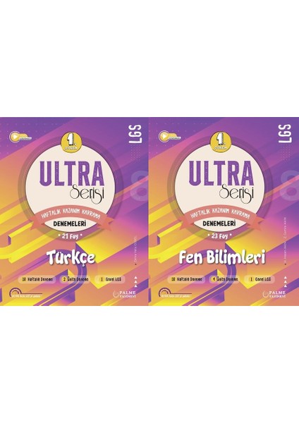 8. Sınıf LGS Ultra 1. Dönem Türkçe Denemeleri - 1. Dönem Fen Bilimleri Denemeleri