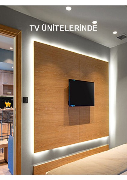 220V Şerit LED(BEYAZ IŞIK) 14 METRE 120 Ledli Yüksek Işık Fişli Anahtarlı Tak Çalıştır Dış Mekan Yapışkanlı fırsatları