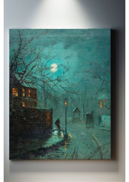 Gece Şehrin Sokaklarında Tablosu-2128