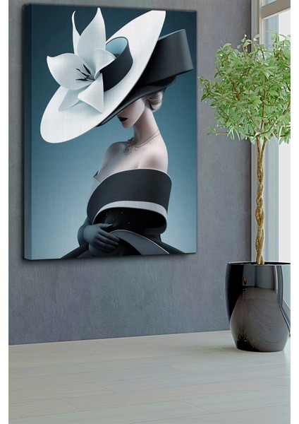 Siyah Giyinen Kadın Tablo-1412 fırsatları