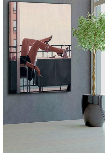 Balkondaki Kadın Tablosu-2063 fırsatları