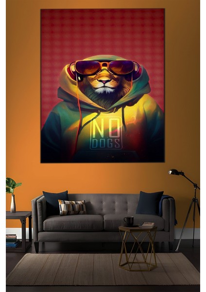 Hayvan Temalı, Aslan Tablo-861 indirimleri