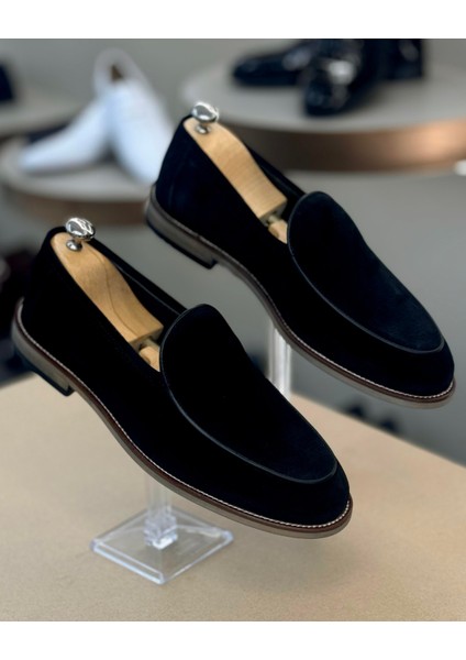 Italyan Stil Iç Dış Naturel Süet Erkek Ayakkabı Siyahl T12889 fırsatları