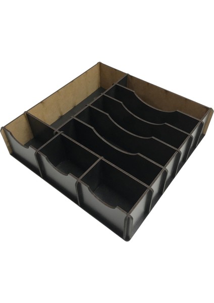 Çekmece Içi Ahşap Para Düzenleyici 25*25*6cm T429S Siyah