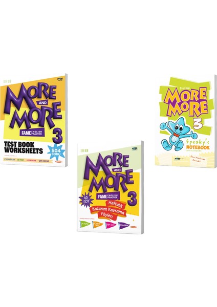 2025 3. Sınıf More and More Test Book - More and More Haftalık Föy - More and More Speakys Akıllı Defter 3'lü Set